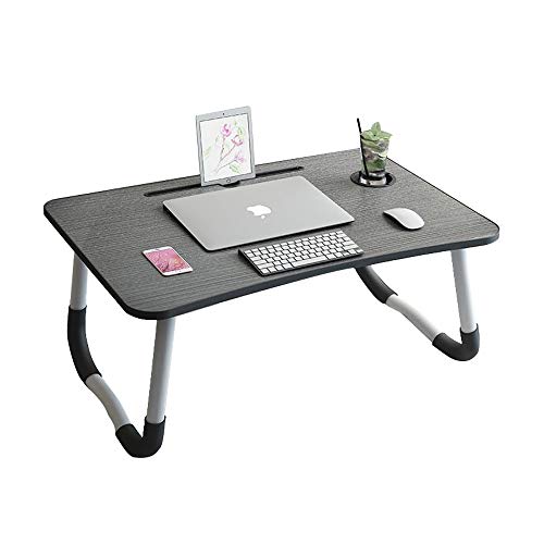 折りたたみテーブル テーブル サイドテーブル 軽い パソコン デスク ベッド センターテーブル 一人用 ローテーブル ミニテーブル 座卓 コンパクト 省スペース (ブラック)