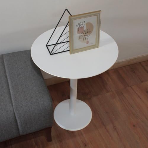 Mesa Lateral Monopé Laqueada 30 cm (BRANCA)