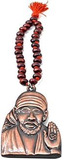 AFH Sai Baba Decorative Car Rearview Mirror Hanging Ornament/Interior Wall Hanging Showpiece for Good Luck/Gifting