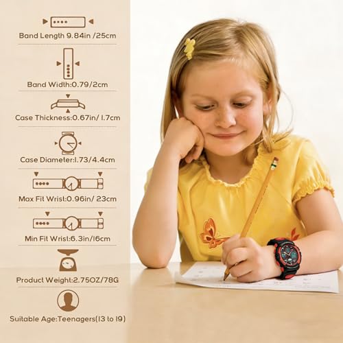 Reloj digital infantil resistente a golpes con pantalla LED para niños active 4
