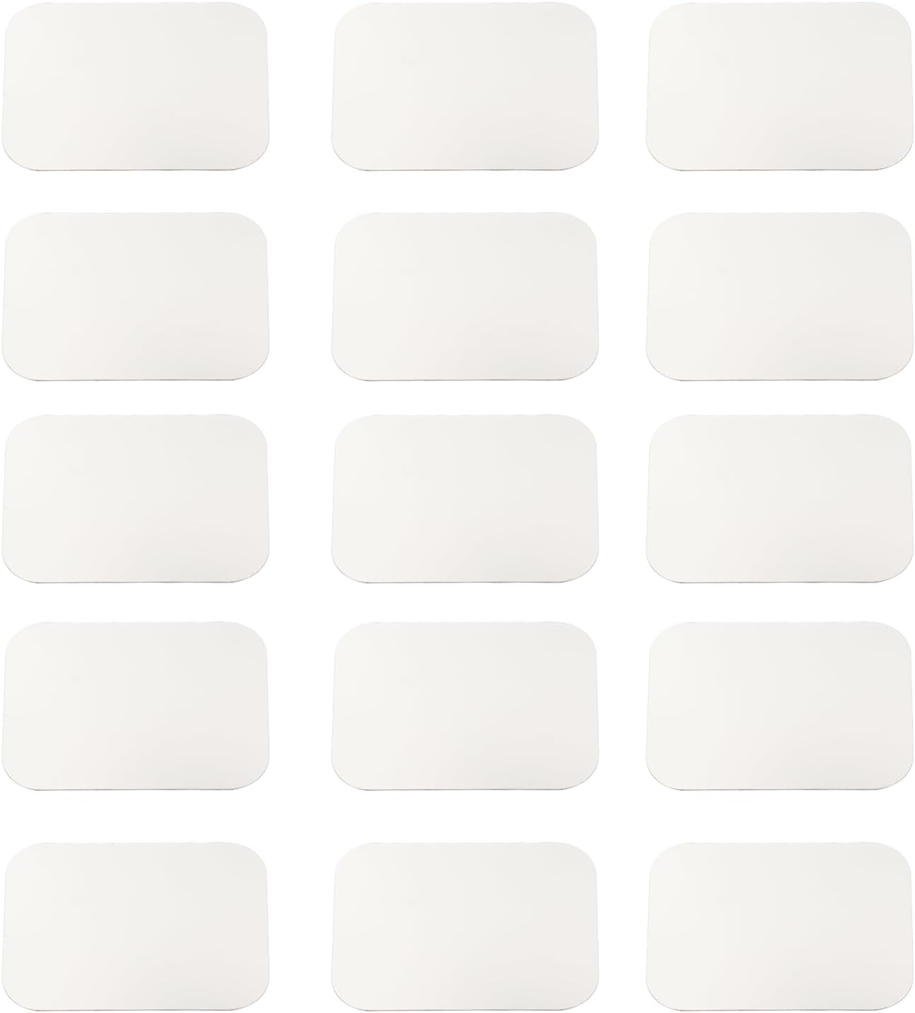 PATIKIL 35mmx45mm Metal Plate for Phone Magnet, 15pcs Rectangular Adhesive Metal Plate Replacement Stickers for Magnetic Car Mount Holder Phone Case Wall, Silver Tone