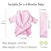 M&G House Newborn Photography Props Bathrobe Outfits Girl Baby Robe Bath Towel Costume Sets 0-6 Months(Pink)