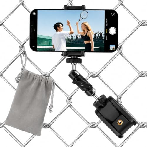 KORIYO Phone Fence Mount for Sports Recording, Fits Chain Link Fence