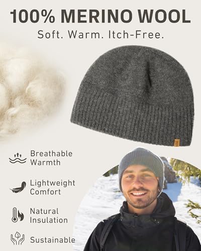 Image of TOP-EX PolarWool Merino Wool Beanie with Soft Polartec Fleece Lining