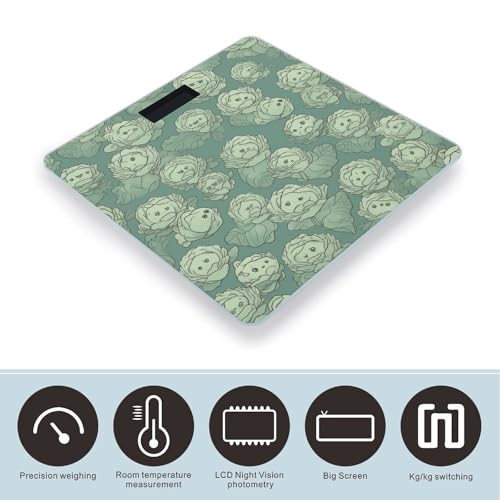 Báscula digital de baño con diseño de col miniatura 3