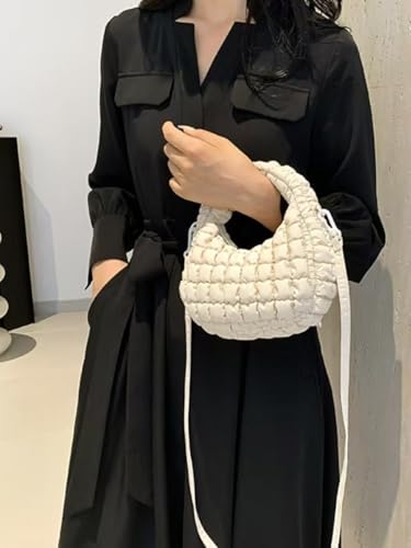 Cute Small Puffer Bag Quilted Crossbody Carryall Mini Padding Bag Soft Puffy Handbags Puff Purse for Women3