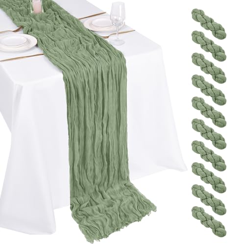 10 Pack Sage Green Cheesecloth Table...