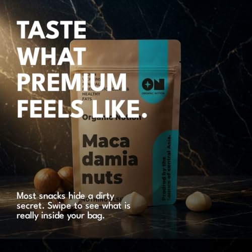 Image of Organic Notion Macadamia Nuts(Kernels) | Grade A++,Guilt-Free Snacking, Rich in Healthy Fats & Antioxidants | Crunchy & Creamy Texture | Resealable Pouch (100 gm)