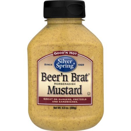 Silver Spring Beer'n Brat Horseradish Mustard Good'n Hot, 9.5 OZ (Pack of 9)