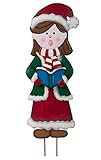 Miles Kimball Metal Girl Caroler by Fox River Creations, Winter Holiday Yard Décor