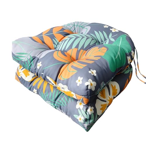 Wadser Outdoor Chair Cushion Set of 2 Waterproof Patio Garden Seat Pads