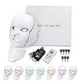 💗 Mascarilla Multiefecto Máscara de Belleza: Esta máscara LED proporciona 7 colores. Cada luz (que no produce calor) proporciona diferentes efectos para problemas específicos de la piel.
