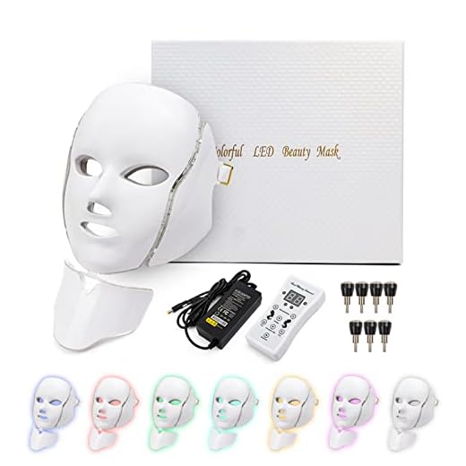Deciniee Máscara de Terapia de Luz, 7 Colores Led de Belleza Facial Fotón Rejuvenecimiento de La Piel Fototerapia Tratamiento de La Piel Facial Cuidado Facial Antienvejecimiento Máscara de Ajuste