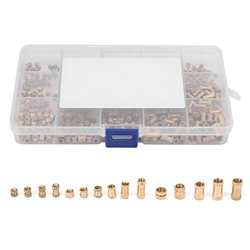 Tuerca de insercin, prctica tuerca incrustada conveniente, duradera, 450 piezas para resortes metlicos M2 / M3 / M4 resortes perfilados