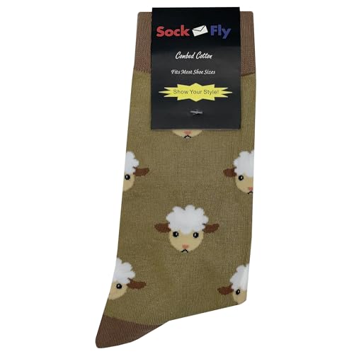 Bahaha Sheep Dress Socks Funny Novelty Crazy Fun Design Men Size 8-12 Cotton Casual Crew Colorful Funky Fancy Socks Gift for Men4