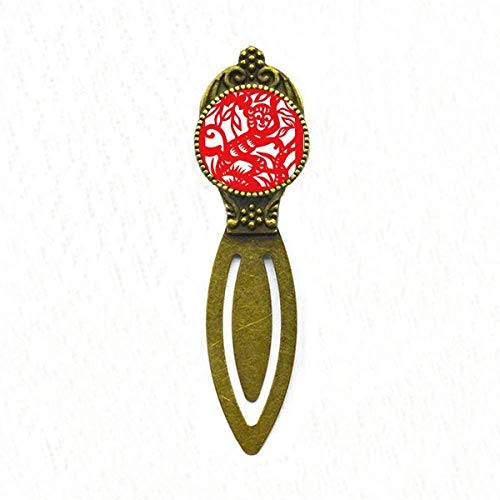 Marque-page singe zodiaque chinois, un cadeau culturel idéal pour lecteur