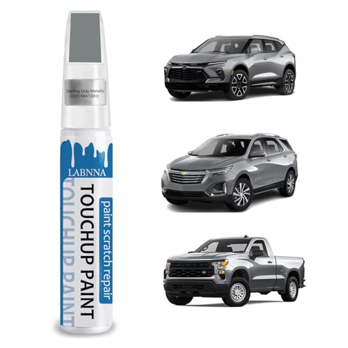 Sterling Gray Metallic(GXD/WA130H) Touch Up Paint for Chevrolet-Exact Match 2 in 1 touchup Paint Pen for Chips and Nicks Repair Car Paint Scratch Repair Kit
