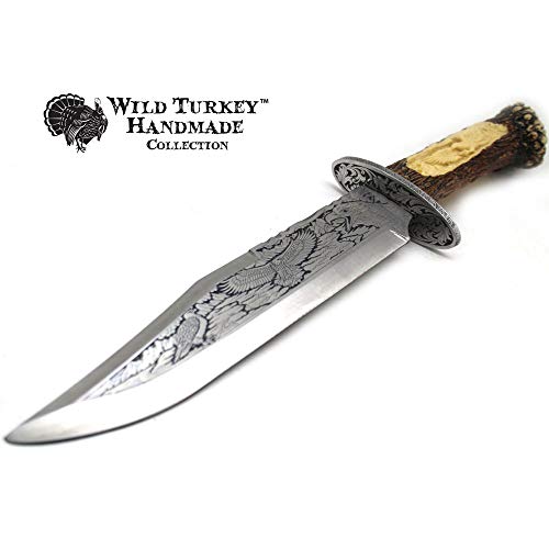Wild Turkey Handmade Collection Highly Detailed Display Dagger w/Stainless Blade and Display Stand (Eagle2)