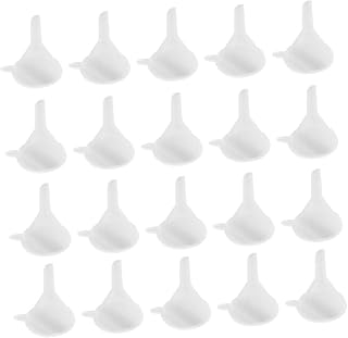 Gatuida 50pcs Plastic Funnels Transparent Liquid Separators for Easy Filling Lightweight for Home Use for Dispenser Bottles and Canning Tasks