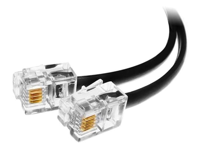 Ganix RJ11 Telephone Line Wire Patch Cable Compatible for Landline, Telephone (Black) (3 Meter) (B0CR326PD5) Amazon Price History, Amazon Price Tracker