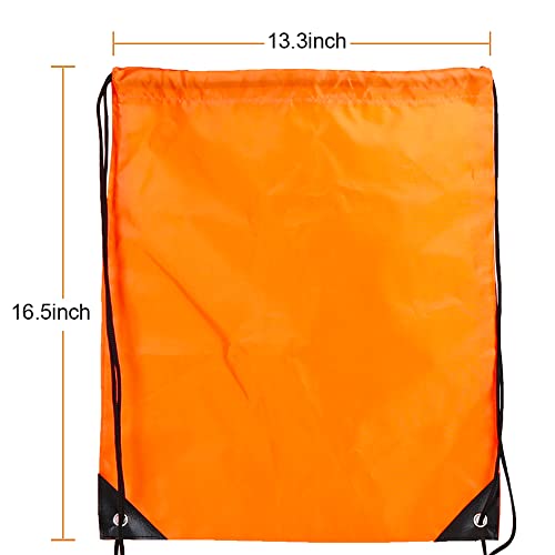 Codobon 20 Pcs Drawstring Backpack Bulk Draw String Bags Cinch Polyester Bag For Gym Sport, 10 Colors #TOP1