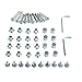 Aluminum Alloy Inline Skate Axle Spacer Bearing Screw Kit with Wrench, Gasket & Side – Roller Skate Replacement Part for Smooth Bearing Rotation(Set B)