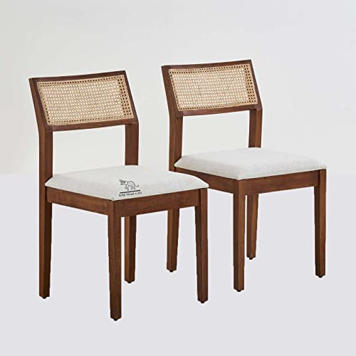 Image of SHRI MINTU'S ART Solid Sheesham Wood Dining Table 6 Seater | Six Seater Dinning Table with 6 Chairs for Home | Chairs with Cushion | Dining Room Sets for Kitchen & Restaurants | Rosewood, Brown