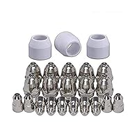 SUSEMSE P80 Plasmazubehör Verschleißteile, Plasmadüsen + Elektroden + Keramikkappen für P-80 CUT Plasmaschneider-Brenner, Set 23-teilig