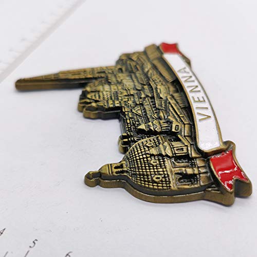 Imán 3D para refrigerador Austria Vienna metal miniatura 4