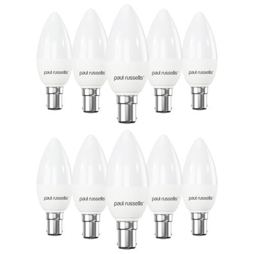 paul russells LED Light Small Bayonet Cap B15, 60watt Equivalent, 6.5W 806LM LED Bulbs, 6500K Bright Daylight