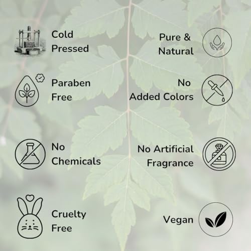 Image of Neem Oil Cold Pressed for Face Skin Hair & Body Hydration Pure & Natural (50ml)