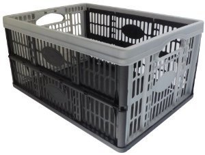 Tontarelli Grey 32 Litre Folding Crate 48Cm X 35Cm X 24Cm