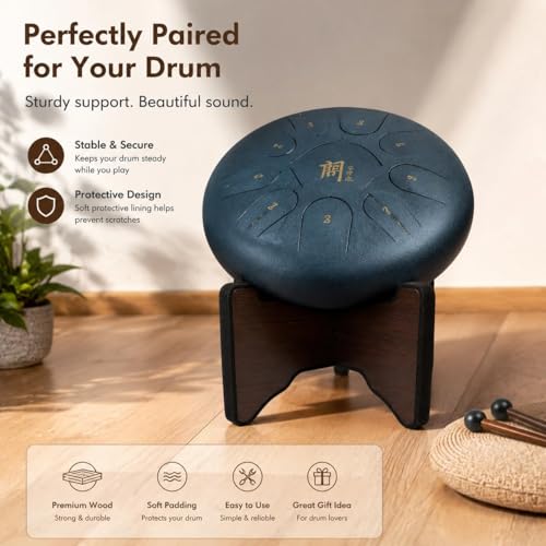 Soporte de Madera para Drum Ethereal y Handpan miniatura 2