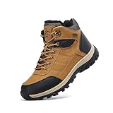 TARELO Winterschuhe Herren Gefütterte Schneestiefel Gelb 42