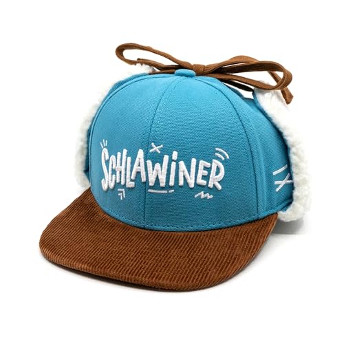 Hand und Feuer Winter Cap Kinder Schlawiner Hellblau Canvas 1-3 Jahre