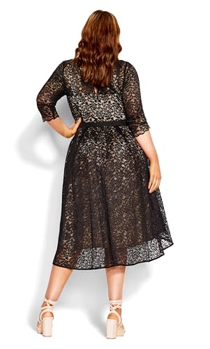 Image of City Chic Women's Plus Size Cocktail Dress - Lace Lover