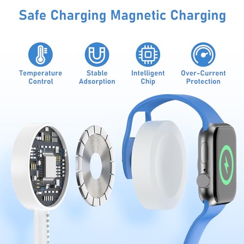 Image of for Apple Watch Charger Fast Charging,3 in 1 Multi Charger Cable 3.3FT USB C Cable,iWatch Charger Cord for iWatch Ultra3 /2 /1 /SE 3 /2 Series 11 /10 /9 /8 /7 /6 /5 /4,for iPhone17 15 16 Pro Max /14 /13 /12
