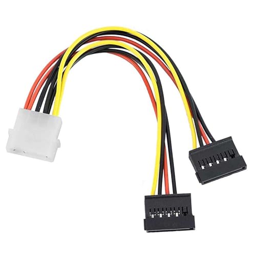 Câble Molex 4 broches vers double SATA pour étendre le stockage d'un PC de bureau familial
