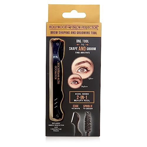 Hollywood Browzer Brow Perfector - Eyebrow Razor For Women and Men - Travel Size Brow Shaping Tool - Eyebrow Grooming Kit - 1 pc