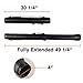 CALPALMY 2-Pack Extendable Poster Tubes Expand from 30.5” to 49” with Shoulder Strap and Handle | Carry Documents, Blueprints, Drawings and Art | Black Portable Durable Round Storage Cases