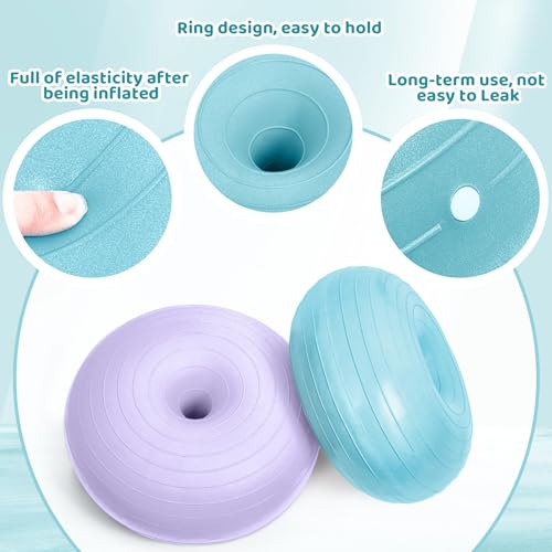 Image of Lewtemi 1 /2 /3 Pcs Flexible Seating for Classroom Elementary 20 Inch Yoga Ball Chair for Kids Wobble Chair for Sensory Kids Large Donut Ball Seats with Inflator for School Office