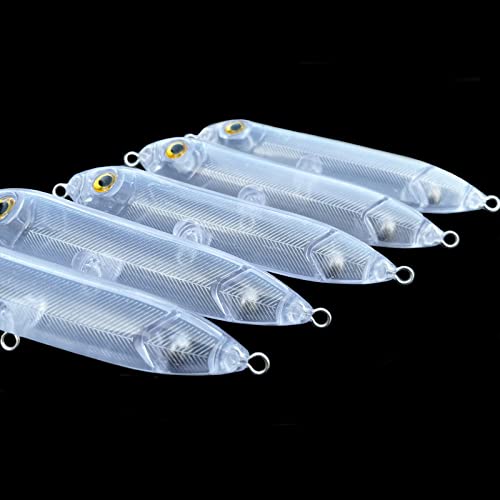 Skipaelf Lure Blanks Crankbaits,24Pcs Crankbait Blanks Unpainted Fishing Lures With 3D Fishing Eyes,Walleye Trout Bass Fishing Topwater Lures Blank Hard Lures,3.54In,0.35Oz #TOP5