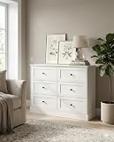 comò camera da letto dimensioni 6 cassetti spaziosi: ampio spazio per vestiti, accessori e utensili per la casa, pratico per la conservazione quotidiana.