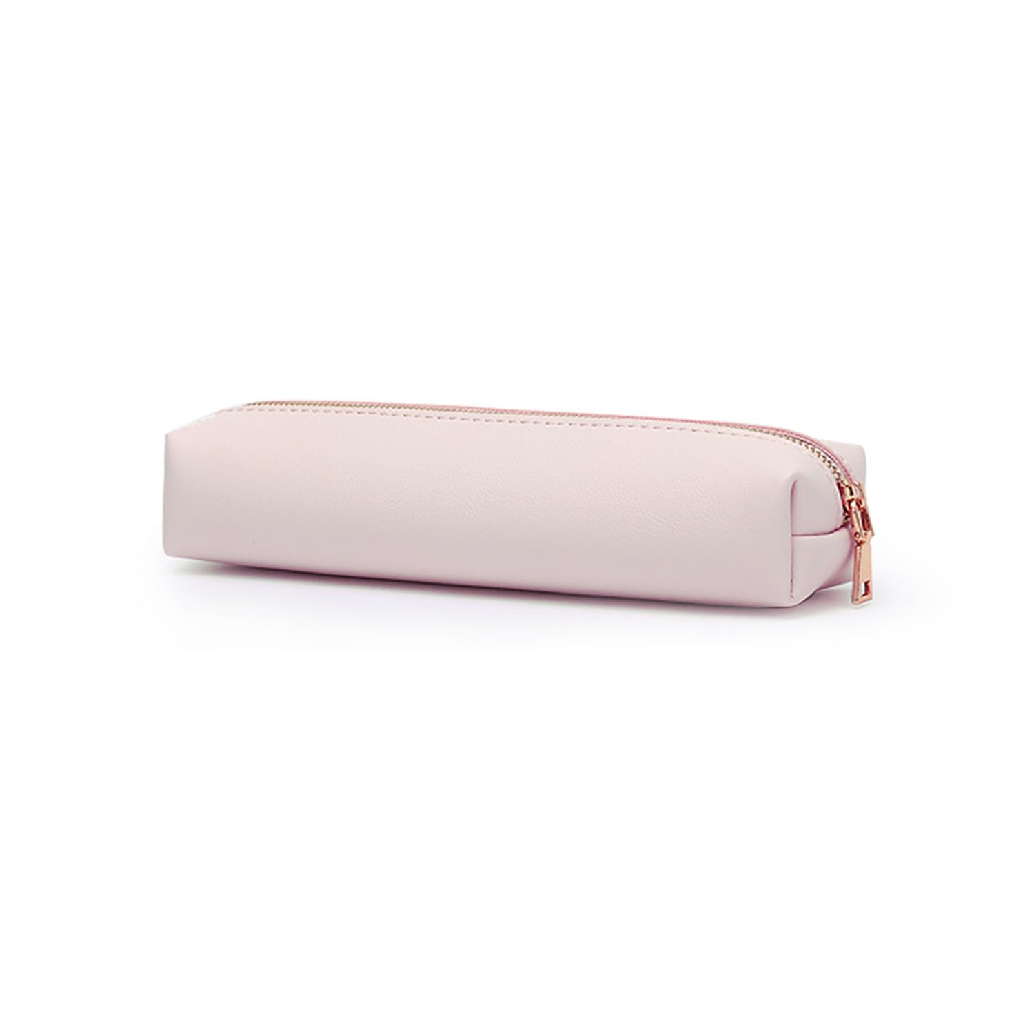 Korean version of college student texture pen bag ins simple retro men and women junior high school small capacity gift stationery bag pu leather (s, Pink)
