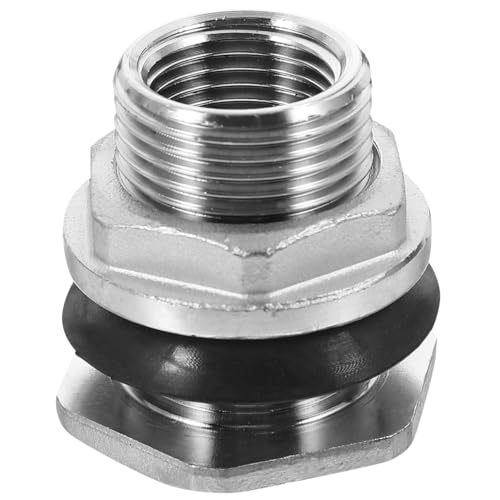 Cabilock Tankverbinder Wassertank Zubehör 1/2 Schottverschraubung Verbinder Für Pools Fischtank Zubehör Verbinder Für Regentonnen Schottverschraubung 1/2 Zoll Edelstahl