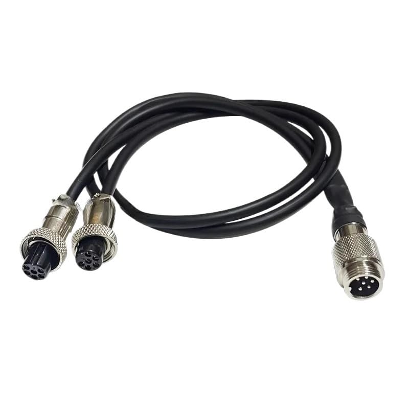 Cable divisor GX12 conector aviación 10cm 5 pines