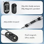 2.7K Mini Caméra du corps, 10M Imperméable, Noir 32GB Carte mémoire 130° Cam du corps à angle large, livré avec 10M Etui imperméable, pour sports sous-marins, cyclisme et bloging quotidien