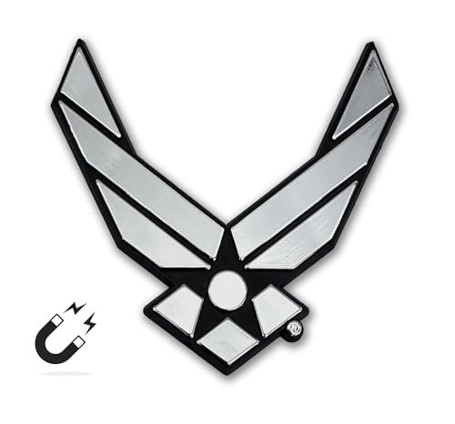Imán decorativo grande Ala US Air Force cromo 2.75x3 pulg miniatura 5