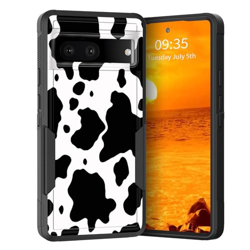 Coque Pixel 7 Pro antichoc double couche hybride robuste à motif vache