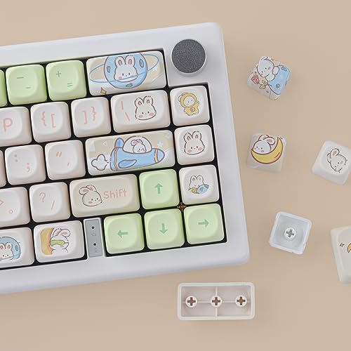 Image of Keycap 143 Keys PBT Custom Keycaps Rabbit Cute Keycaps Set